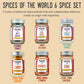 Burlap & Barrel 6-Pack Spice Gift Set - Chai, Five Spice & More - 19.5 cm Full Size Jars