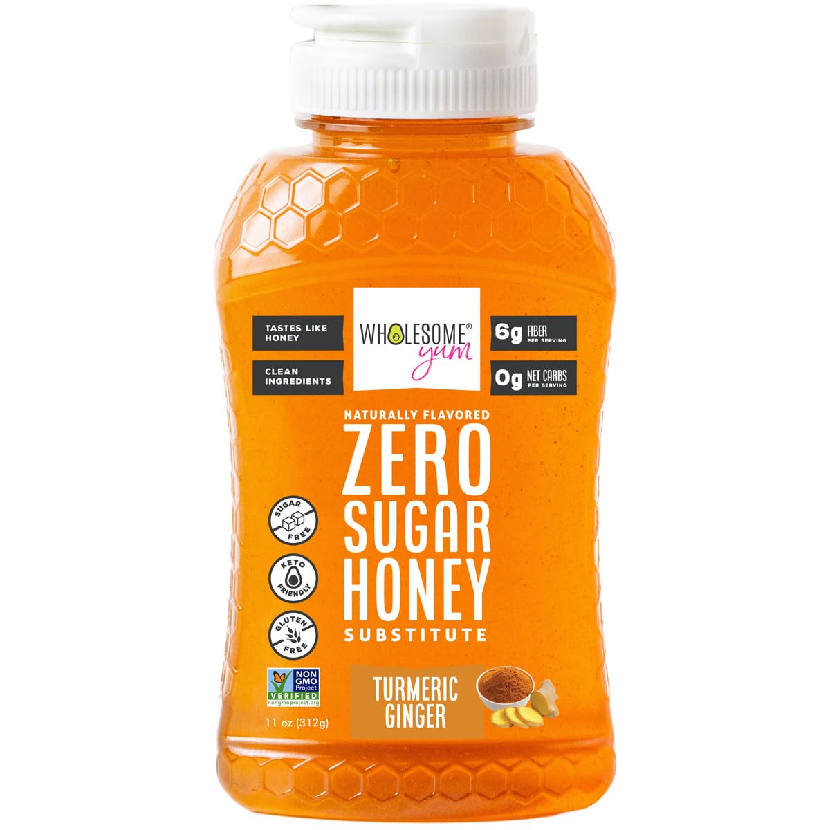 Wholesome Yum Turmeric Ginger Honey Substitute - Sugar Free, 0 Net Carbs, 11 oz