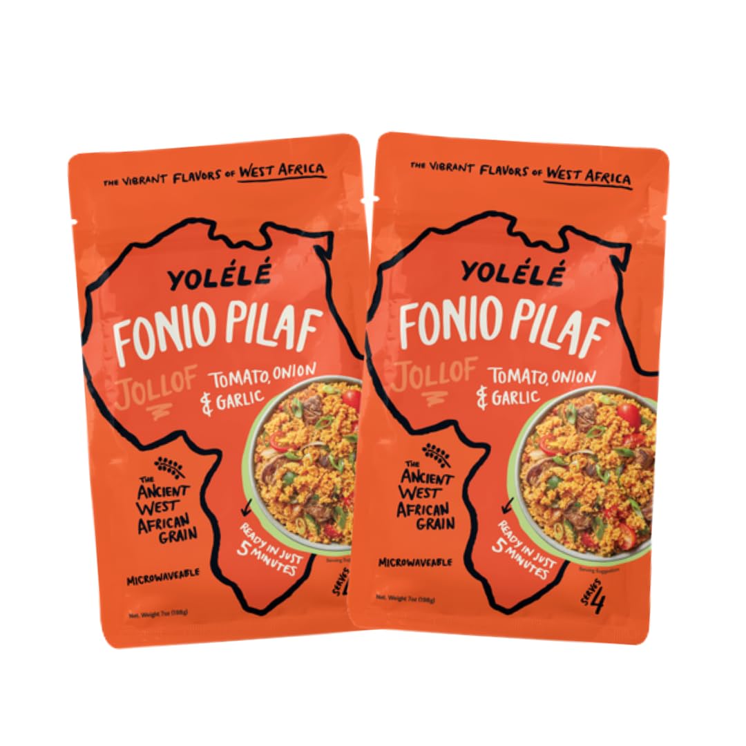 Yol  l   Fonio Grain Pilaf Mix African Supergrain Ancient Grains Organic Gluten-Free Non GMO Vegan Protein Super Food Paleo-Frie