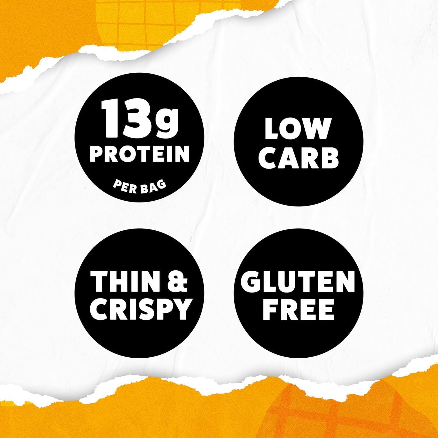 WILDE Protein Chips Chicken & Waffles, High Protein Snacks for Adults, Keto Chips, Gluten Free, Low Carb Snack Box Made with Rea