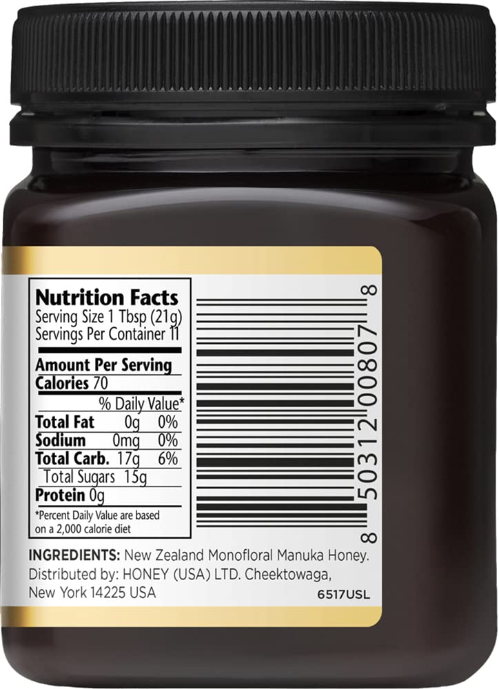 MANUKA DOCTOR - MGO 125+ Manuka Honey Monofloral, 100% Pure New Zealand Honey. Certified. Guaranteed. RAW. Non-GMO (8.75 oz)