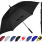 Baraida Golf Umbrella Large 62/68/72 Inch, Extra Large Oversize Double Canopy Vented Windproof Waterproof Umbrella, Automatic Open Golf Umbrella For Men And Women And Family.(62 Inch,Black)