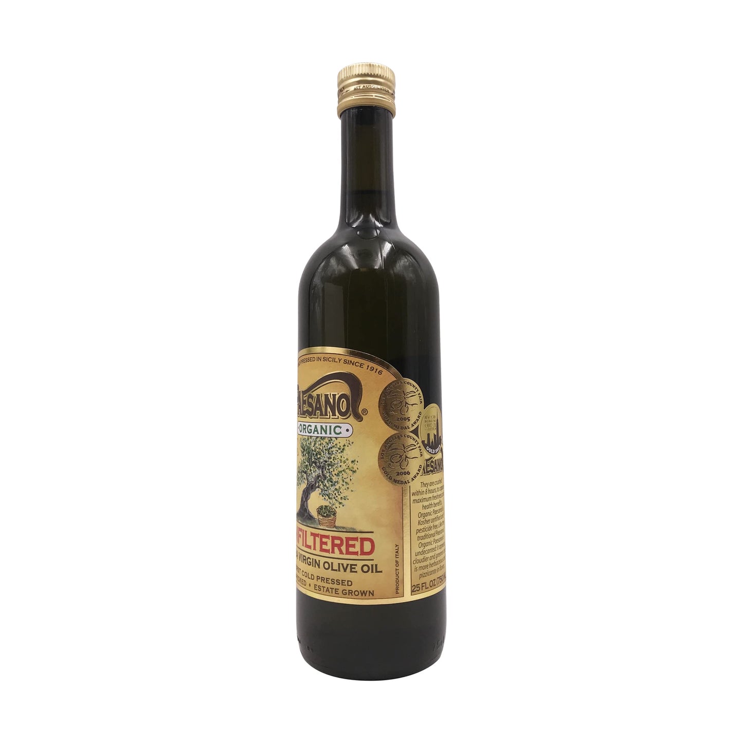 PAESANO Organic Extra Virgin Oil Olive, 25 FZ