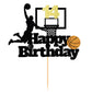 Basketball Happy 14Th Birthday Cake Topper-Basketball Themed Birthday Party Cake Decoration-14 Years Birthday Party Supplies (14