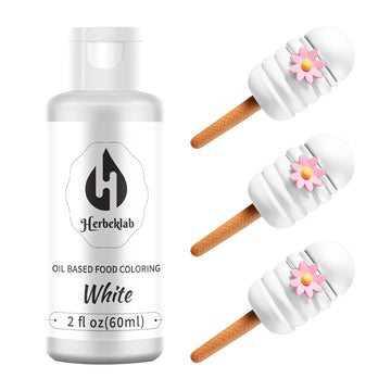White Oil Based Food Coloring for Chocolate - 2 Fl Oz Professional Concentrated White Oil Food Dye for Melting Chocolate Candy M