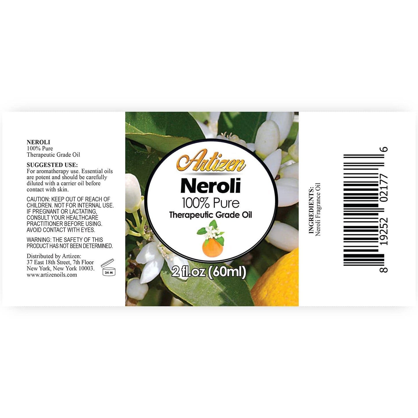 Artizen 2Oz Oils - Neroli Essential Oil - 2 Fluid Ounces