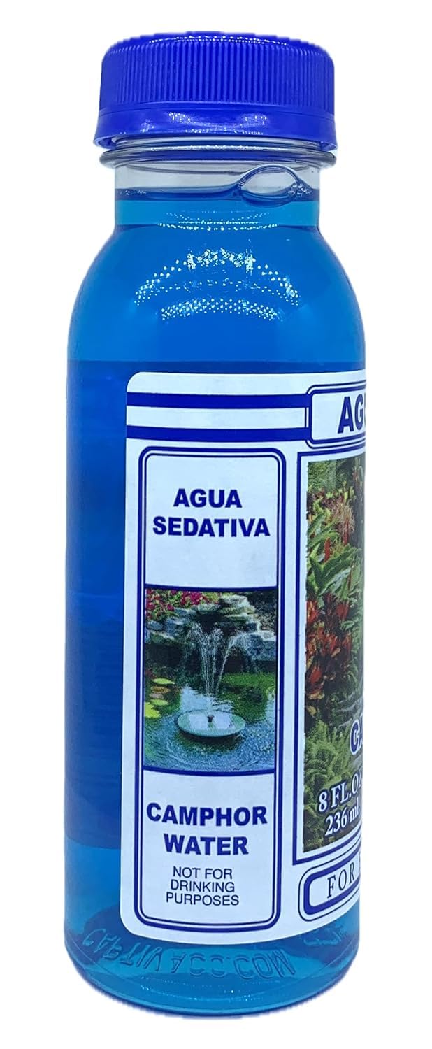 Crusellas Agua Sedativa (Camphor Water) 8 Fl Oz - AGS Model, 8 Ounces, Clear Liquid