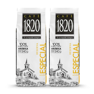 Caf   1820 Special Reserve, Premium Costa Rican Ground Coffee, 100% Arabica, Medium/Dark Roast, High Altitude Blend With Aroma &