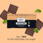 Zero Sugar Dark Chocolate Squares 72% Cocoa, Vegan, Gluten-Free, Stevia Sweetened Candy Bars, 45 Count