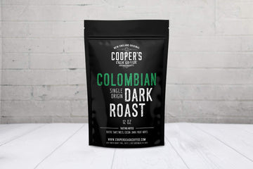 Dark Roast Colombian Coffee Single Origin Whole Bean 12Oz