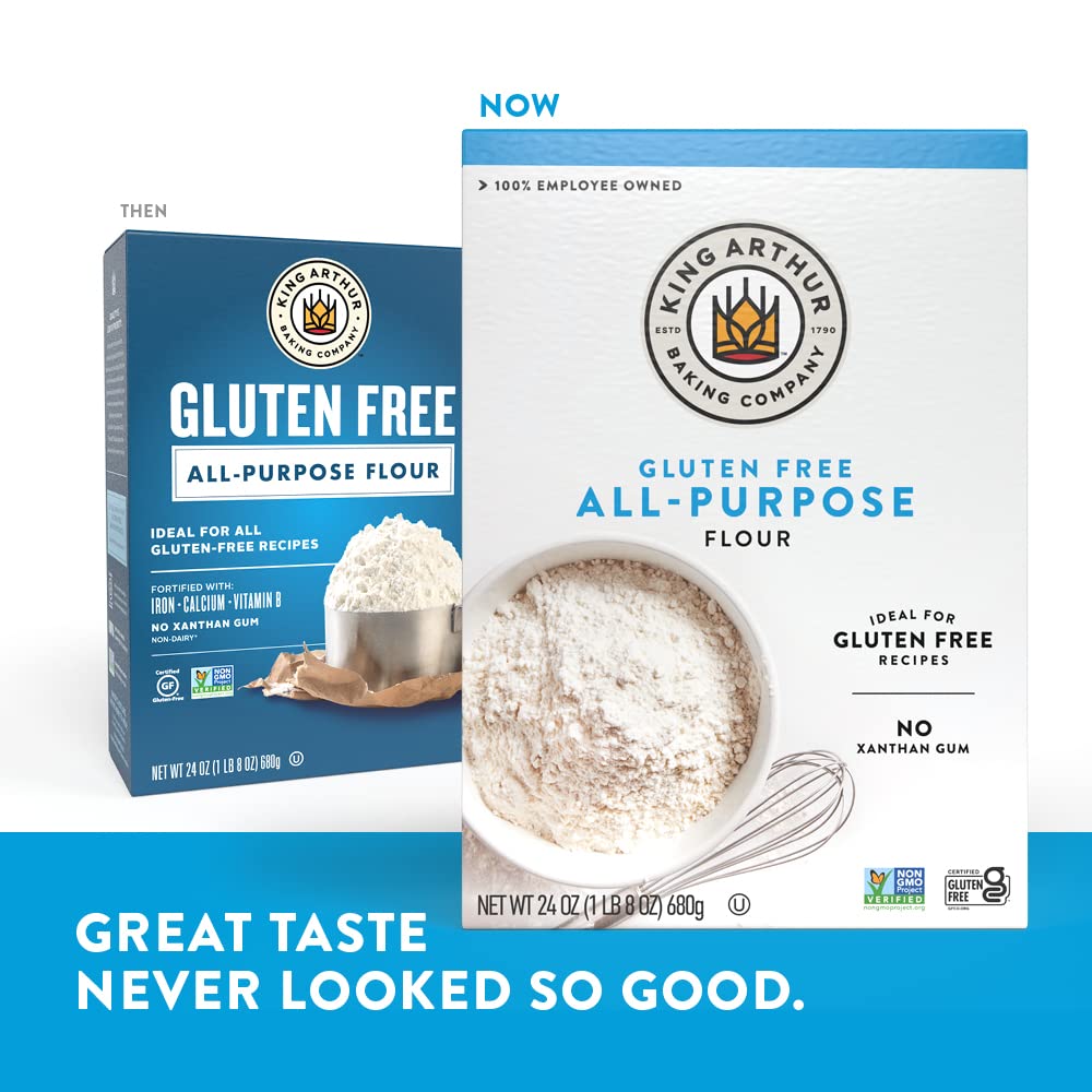 King Arthur, All-Purpose Flour, Gluten-Free Flour, Non-GMO Project Verified, Certified Kosher, 24 Ounces (Pack of 2)