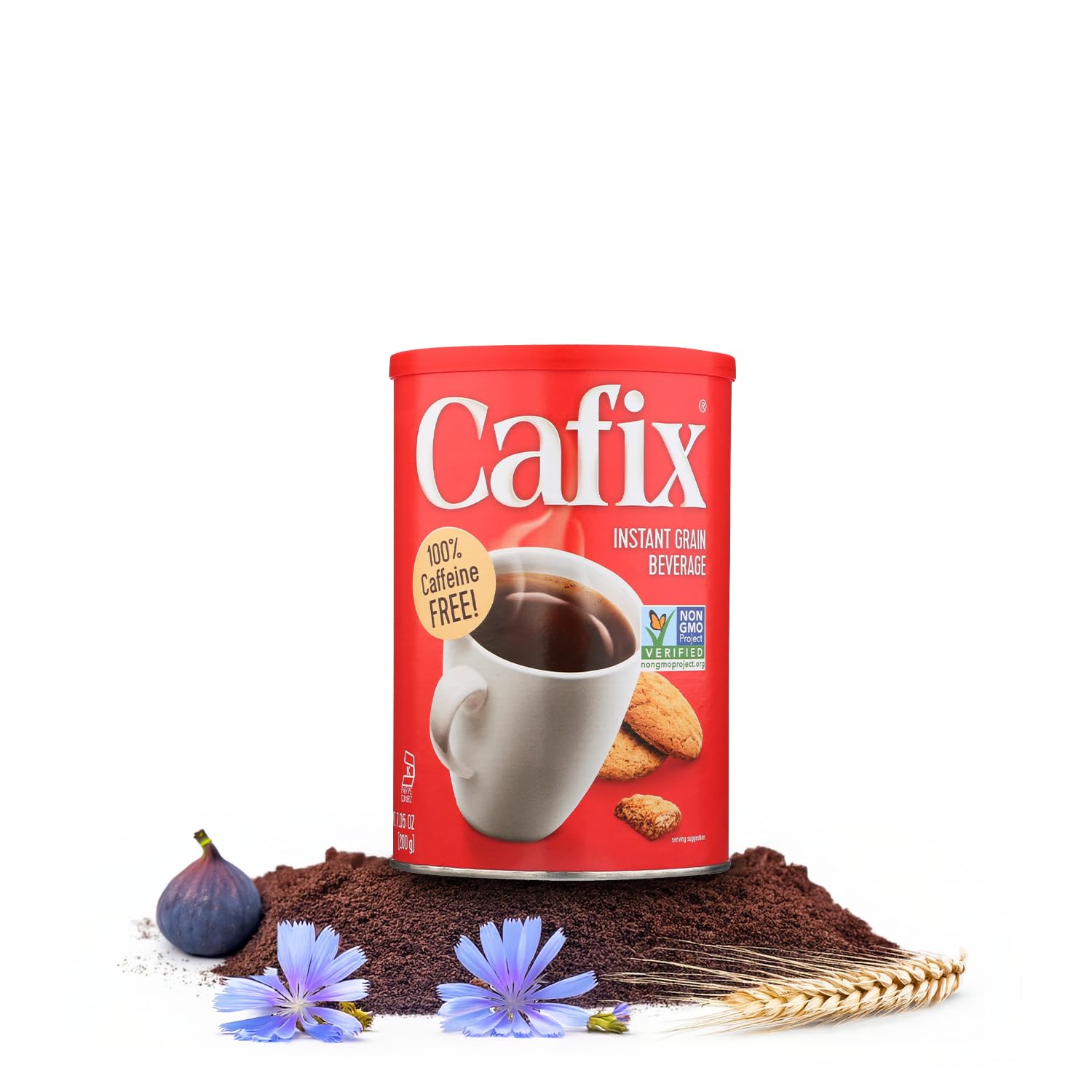 Cafix All Natural Instant Coffee Substitute, 7.05oz Tin, Pack of 1, Model 078391022116
