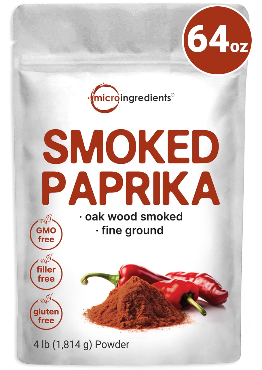 Micro Ingredients Smoked Paprika Powder, Sweet & Smoky Flavor, 64 oz, Non-GMO, Additive Free