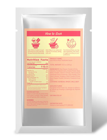 Nice Witchs Secret Recipe Korean Rose Tteokbokki Powder Sauce 12 servings - Perfect for Sweet and Spicy Rice Cake Dishes, Easy