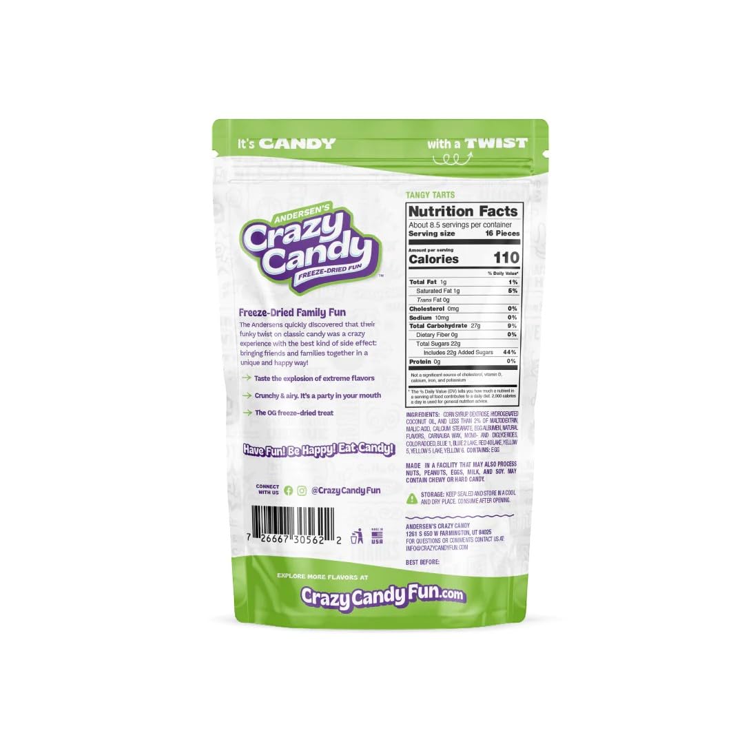 Andersen'S Crazy Candy Freeze Dried Candy - Freeze Dried Tang Tarts, 4.1 Ounces