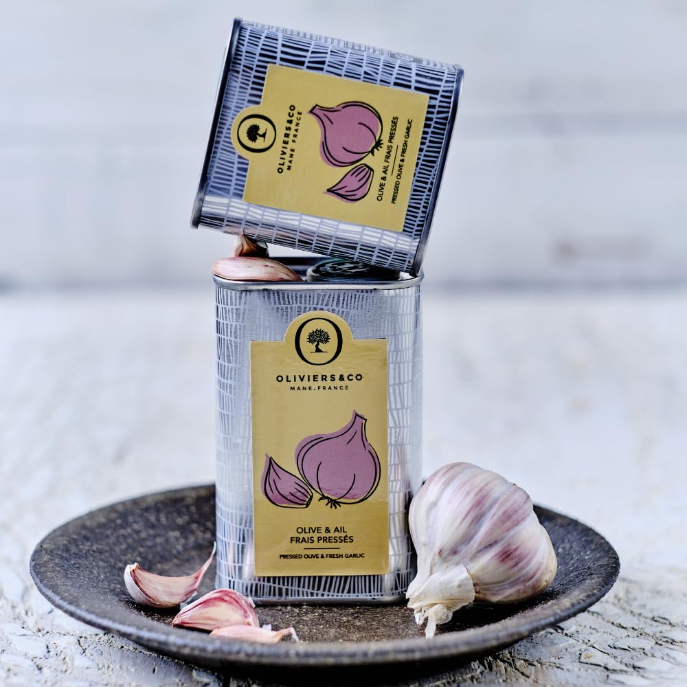 Fresh Garlic Olive Oil By Oliviers & Co. | Cold Pressed Extra Virgin Olive Oil | Everyday And Cooking Evoo From Italy | Gourmet
