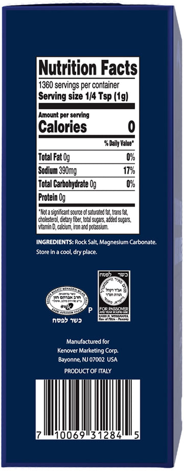 Tuscanini Coarse Kosher Salt, Medium Grind, 48 Ounce, Product of Italy, Sicilian Sea Salt