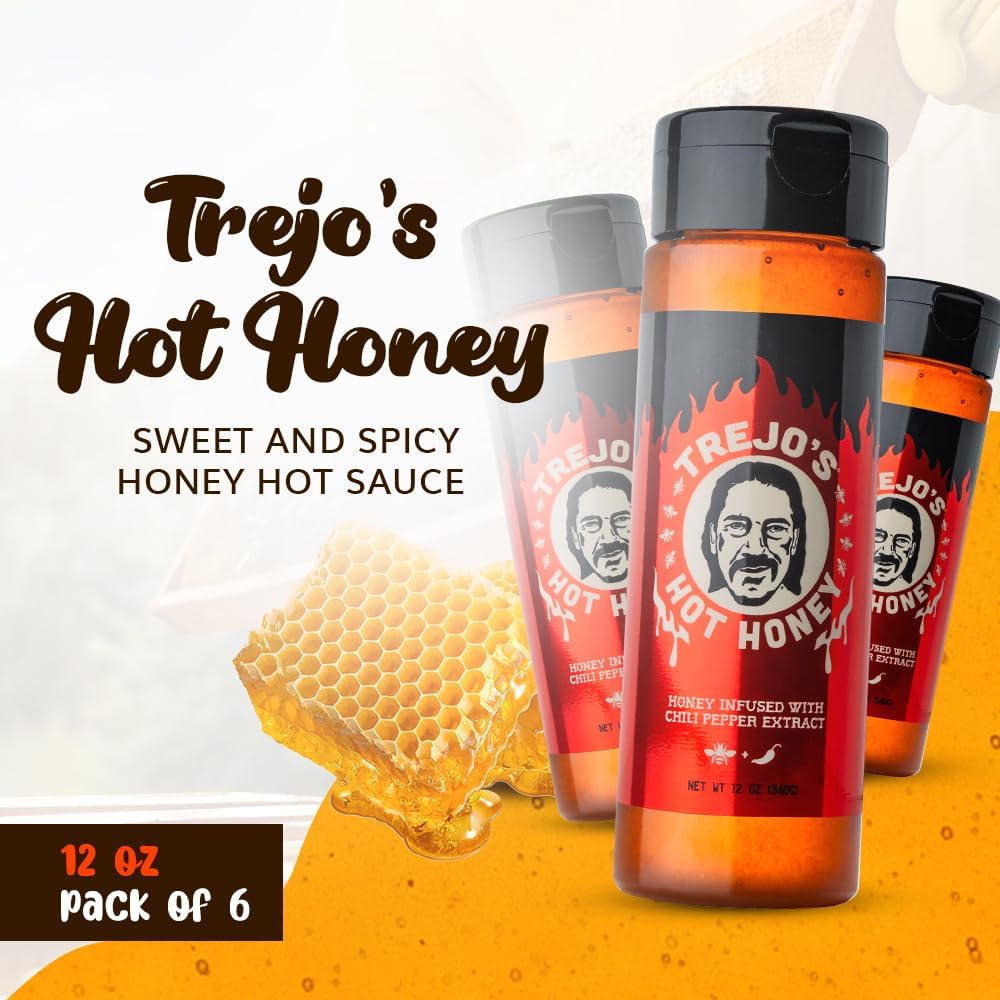 Trejos Tacos Hot Honey Sauce | Sweet & Spicy | 12 Ounce (Pack of 6) | Gluten Free