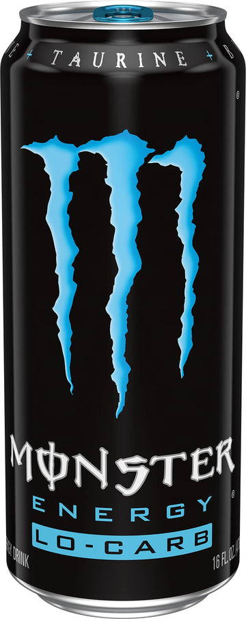 Monster Energy, Lo-Carb Monster, Low Carb Energy Drink, 16 Ounce (Pack of 12)