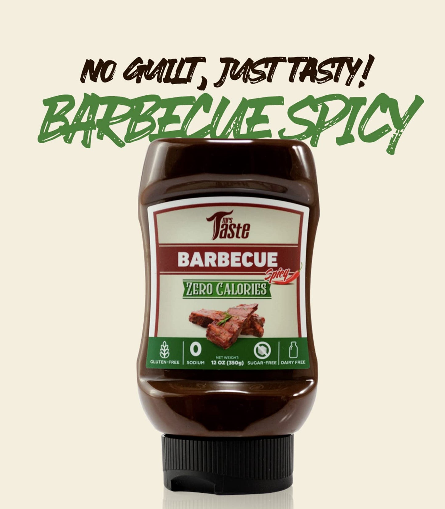 Mrs Taste Sugar Free BBQ, Zero Calories, Zero Sodium, Zero Sugar, High Fiber, Keto Friendly, Paleo Friendly, Condiments and Sauc