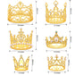 Sisbroo Gold Crown Cake Topper, 6 Pieces Happy Birthday Cake Toppers, Princess Crown Cake Decorations, Mini Crowns For Flower Ar