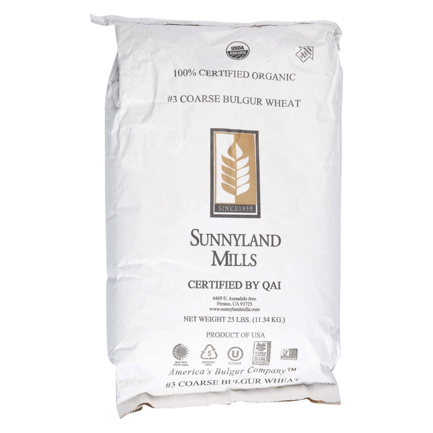 Bulk Grains Organic Coarse Ground Bulgur, 1 lb (16 Ounces), Case of 25