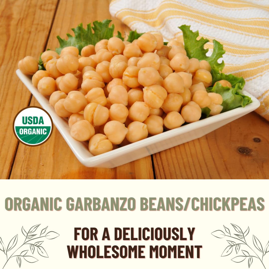 Mountain High Organics - 40 Lb Bucket, Certified Organic Dried Garbanzo Beans, Bulk, Non Gmo, Vegan, Sproutable Dried Chickpeas,