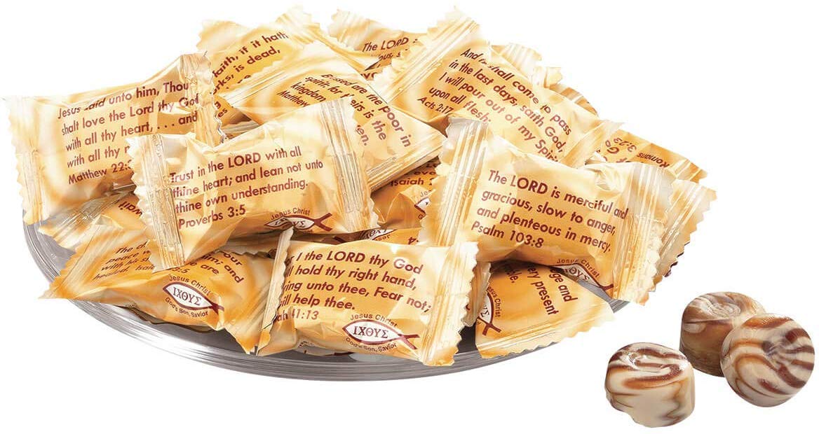 Scripture Candy, Butter & Cream Hard Candy 5.5 Ounce Bag, 25 Pieces