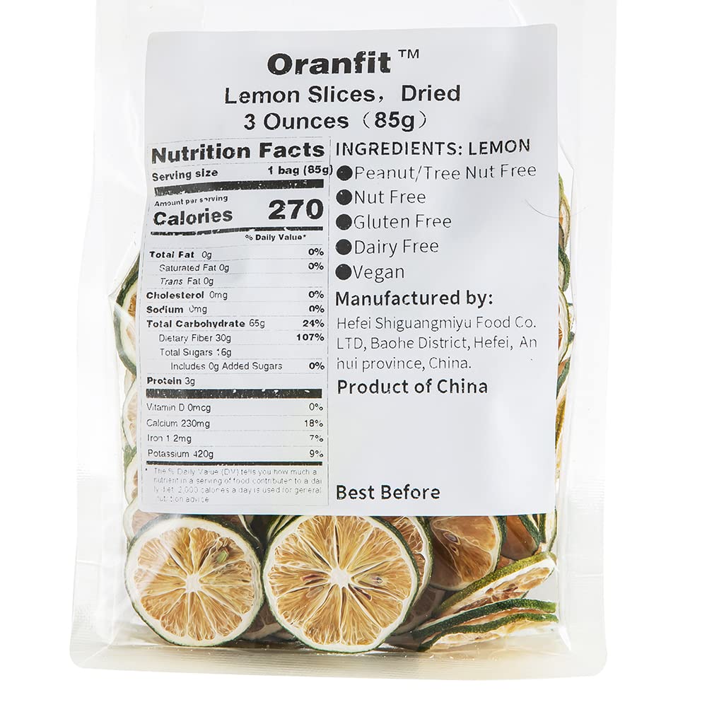 Oranfit Dried Lime Slices, Natural Dried Lime Slices, Crafts Cake Decoration Cocktail Garnish Table Scatters Potpourri Candle Crafts (3Oz/85G)