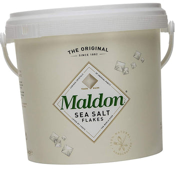 Maldon Sea Salt Flakes, Handcrafted Gourmet Pyramid Crystals, 49.28 Ounce Resealable Tub, Kosher