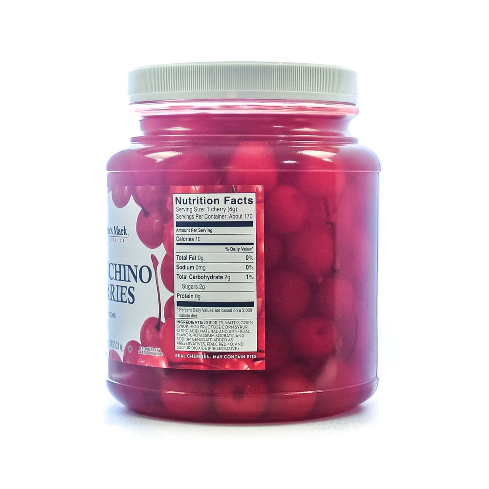 Maraschino Cherries With Stems, 74 Ounce Jar