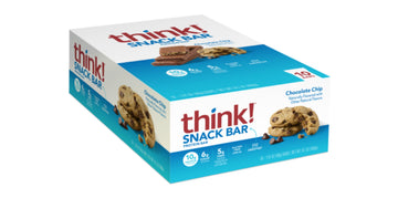 Think! Protein Bars With Chicory Root For Fiber, Digestive Support, Gluten Free With Whey Protein Isolate, Chocolate Chip, Snack