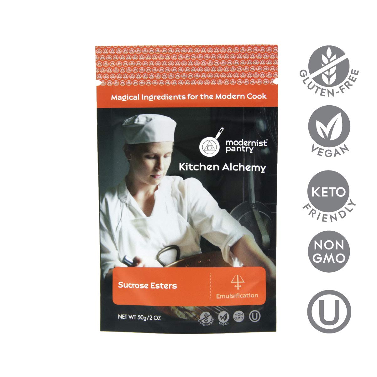 Pure Sucrose Esters ⊘ Non-Gmo Vegan Ou Kosher Certified - 50G/2Oz