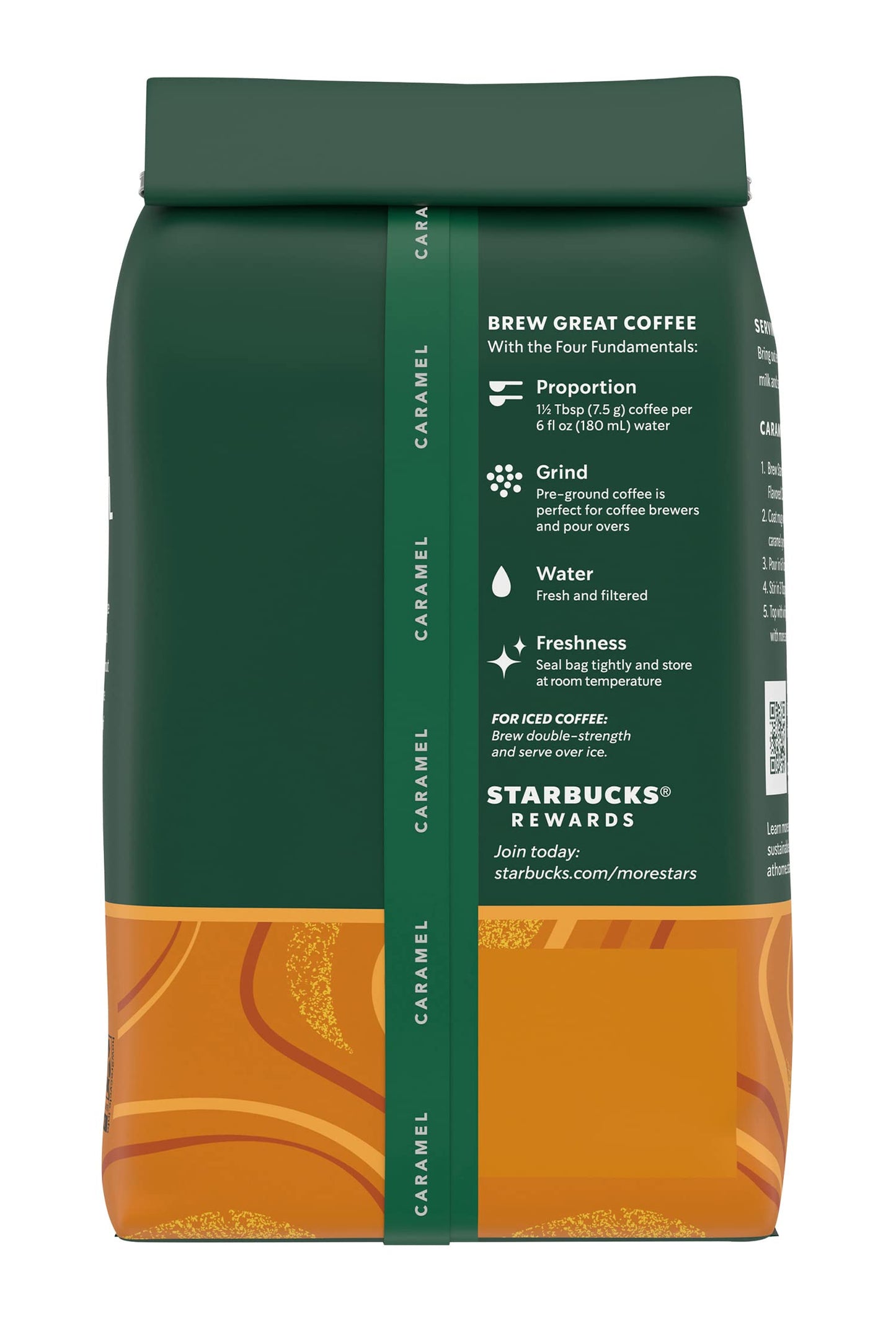 Starbucks Flavored Ground Coffee, Caramel, 11 Oz