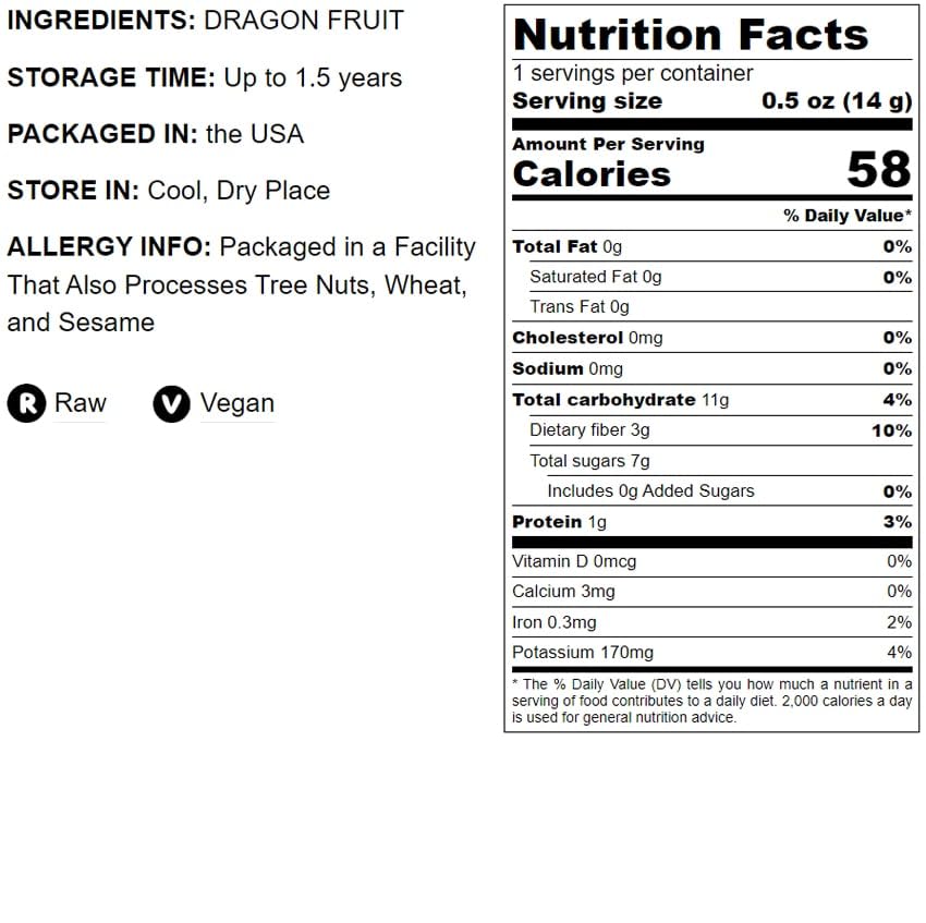 Food To Live Red Dragon Fruit Powder, 12 Ounces - Freeze-Dried Pitaya, Vegan Superfood, Dehydrated Dragonfruit Is Rich In Vitami