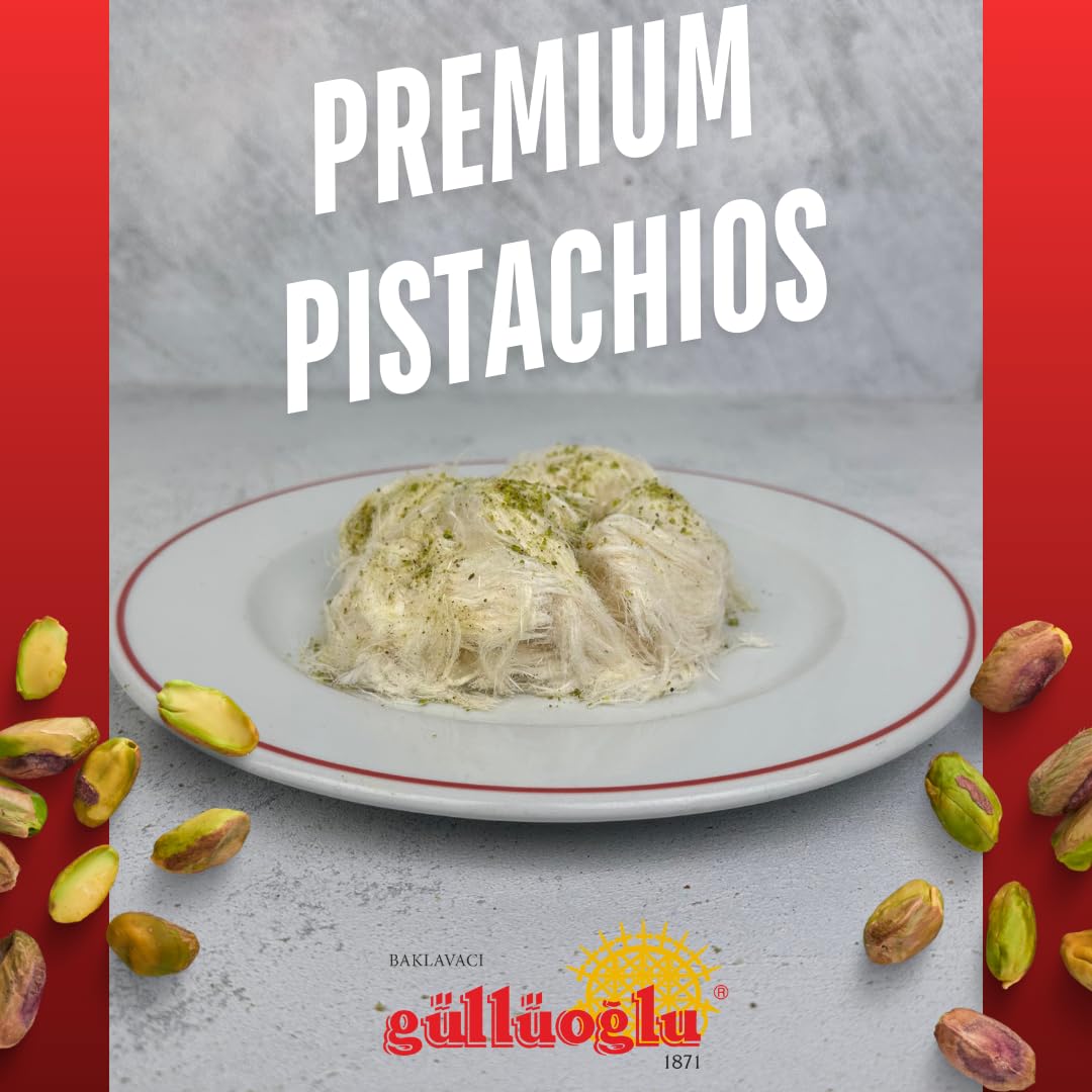 Gulluoglu Candy Floss Pistachio, (Pismaniye), Luxury Turkish Cotton Candy, Special Halva Candy 0.55Lb (Pistachios).