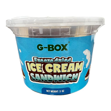 G-BOX Freeze Dried Ice Cream Sandwiches - Vanilla, 3 OZ, Air-tight Sealed Camping Food, NASA Space Dessert, Halloween Candy