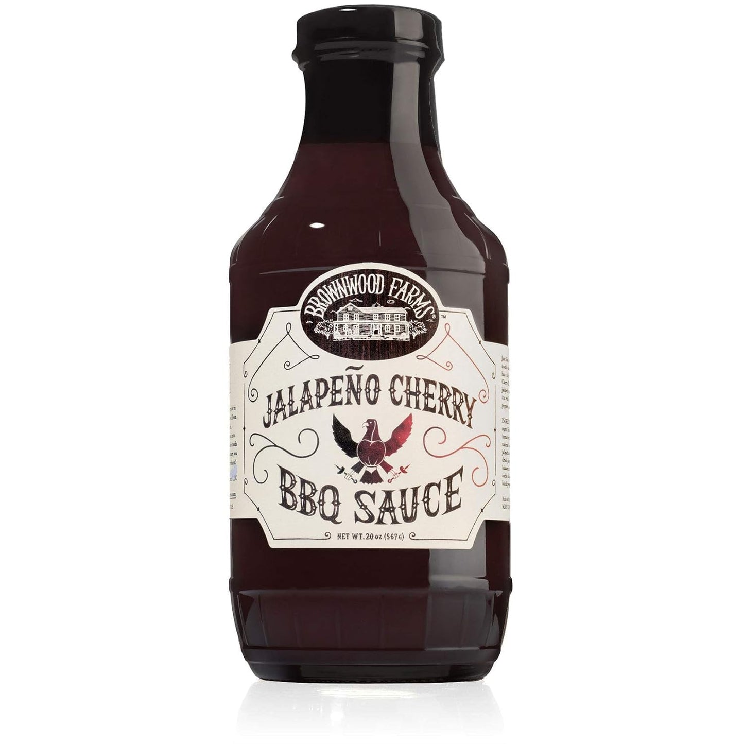 Brownwood Farms BBQ Sauce, Sweet and Tangy, 20 Ounce, Small Batch, Jalapeno Cherry