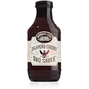 Brownwood Farms BBQ Sauce, Sweet and Tangy, 20 Ounce, Small Batch, Jalapeno Cherry