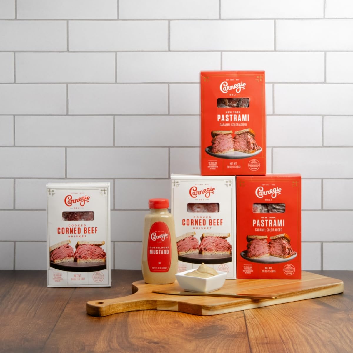Carnegie Deli Mega Sliced Deli Meat Bundle - 6 lbs Pastrami & Corned Beef
