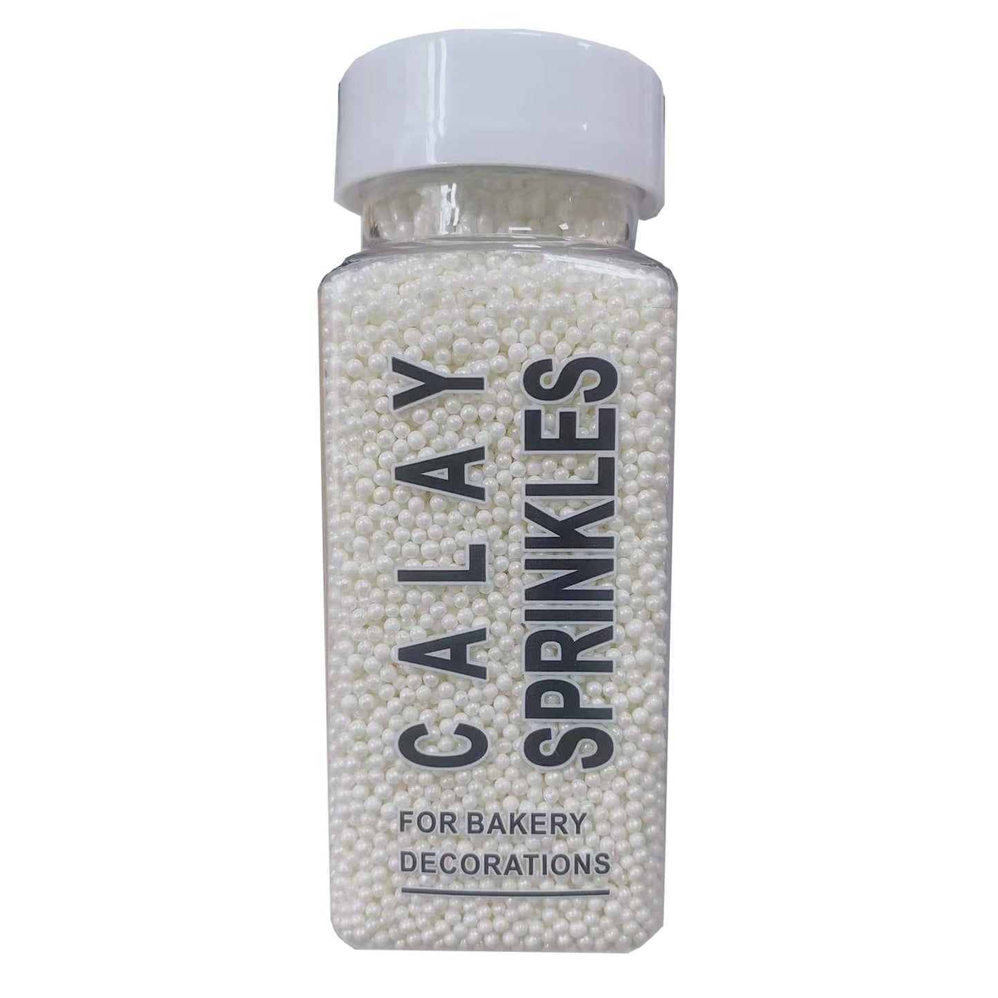 Philaeec White Nonpareils Sprinkle 2Mm Mini Peals Sprinkle Edible For Cake Decoration Cupcake Topper Cookie Baking Decorations H