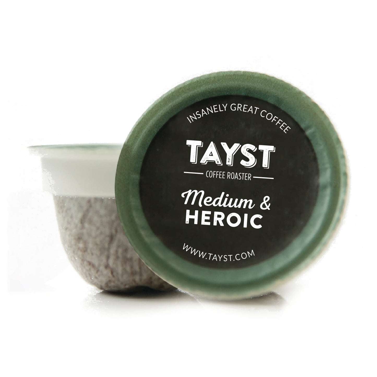 Tayst Coffee Pods, Medium & Heroic Medium Roast, K Cups Compatible With Keurig Coffee Maker, Sustainable Single Serve, Pack Of 1