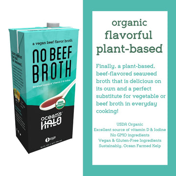 OceanS Halo, Organic And Vegan No Beef Broth, 32 Ounce