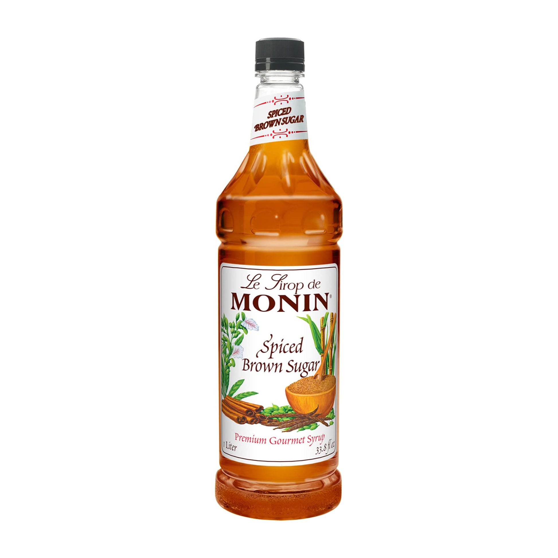 Monin Spiced Brown Sugar Syrup, Sweet with Cinnamon, Non-GMO, Gluten-Free, 33.8 Fl Oz
