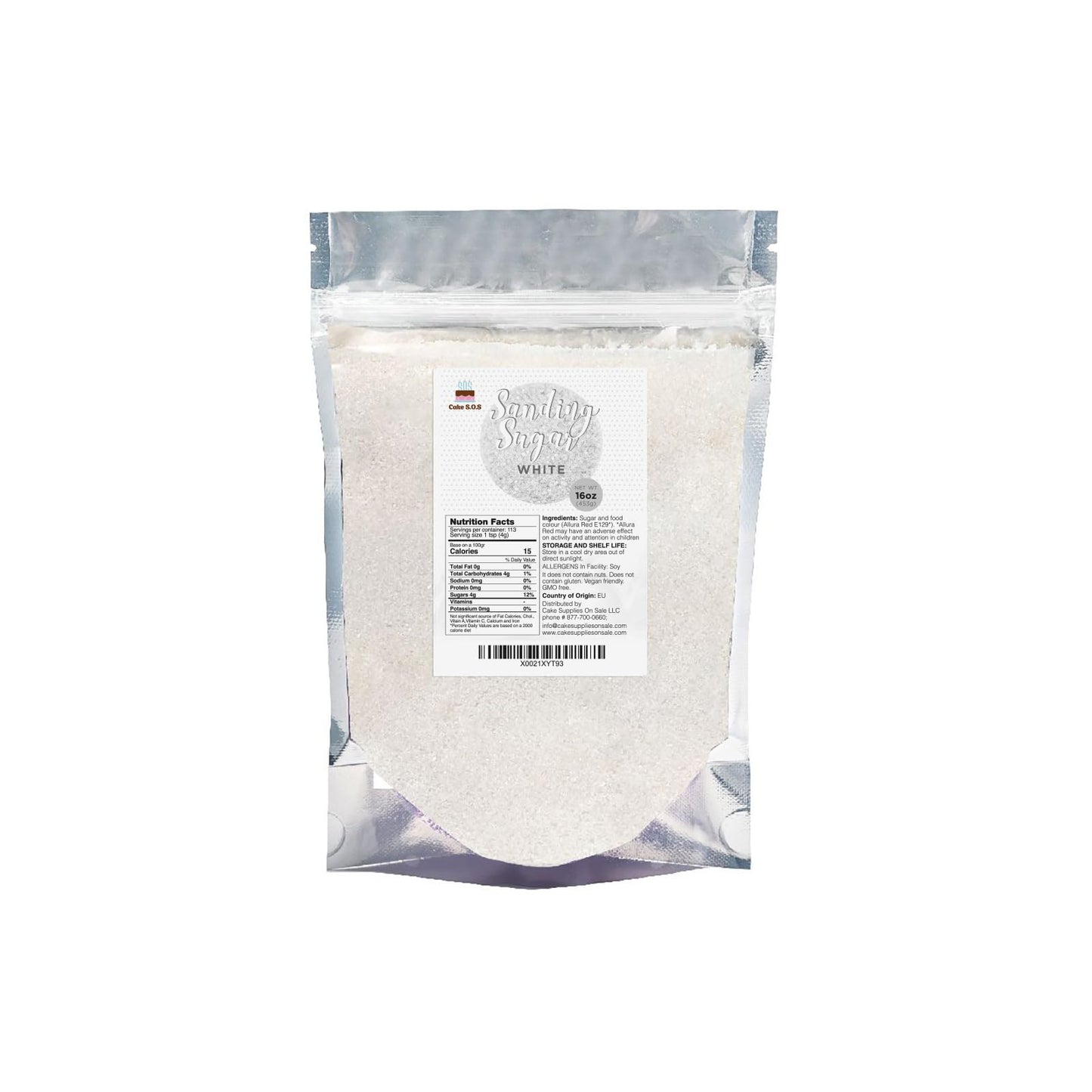 Sanding Sugar White 16 Oz