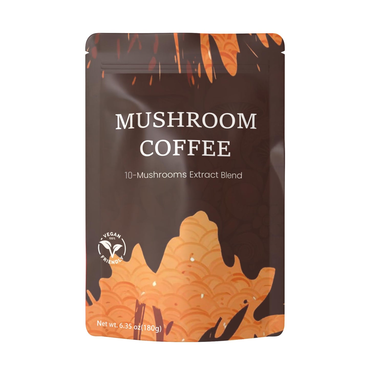 Golden Field Mushroom Coffee, 10-Mushroom Extract Blend, 6.35 oz, 30 Servings