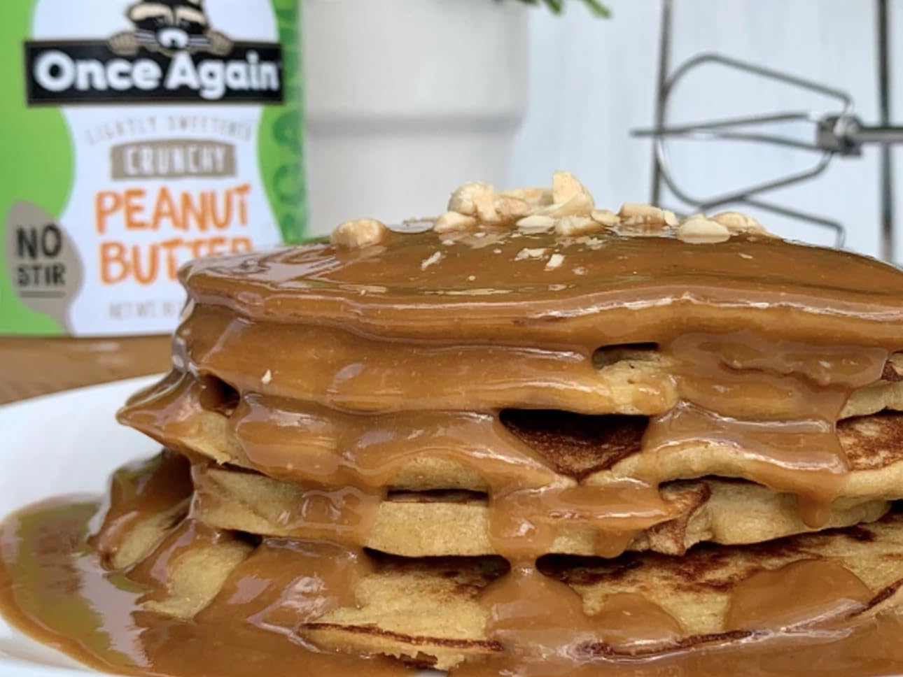 Once Again Organic Crunchy Peanut Butter, Lightly Sweetened & Salted, 16oz, Gluten Free, Vegan, Kosher, Glass Jar