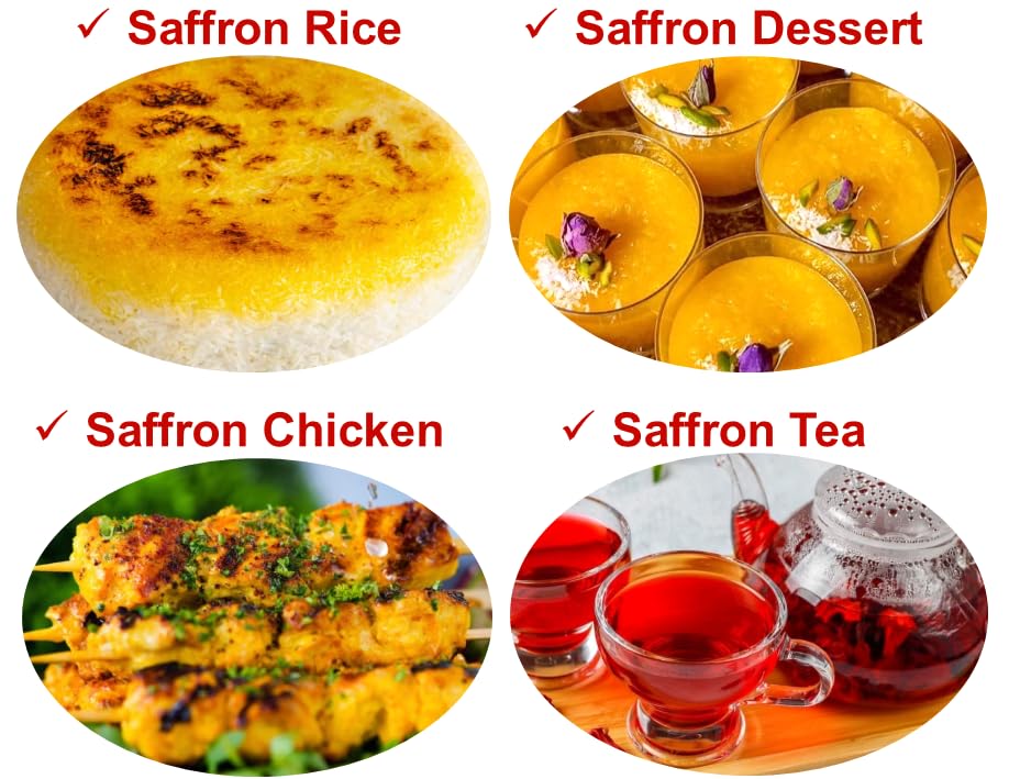 RisenRaisin Premium Persian Saffron Threads - Super Negin Grade, 4g, 100% Pure & Natural, Hand-Harvested, Rich Aroma & Flavor