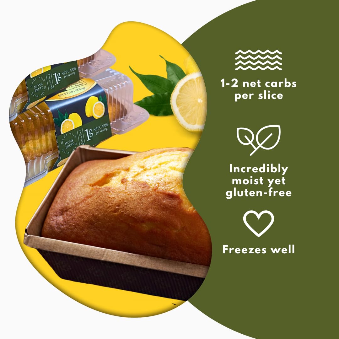 Power Of The Almond Sugar Free Dessert Low Carb Keto Pound Cake Loaf (Lemon)