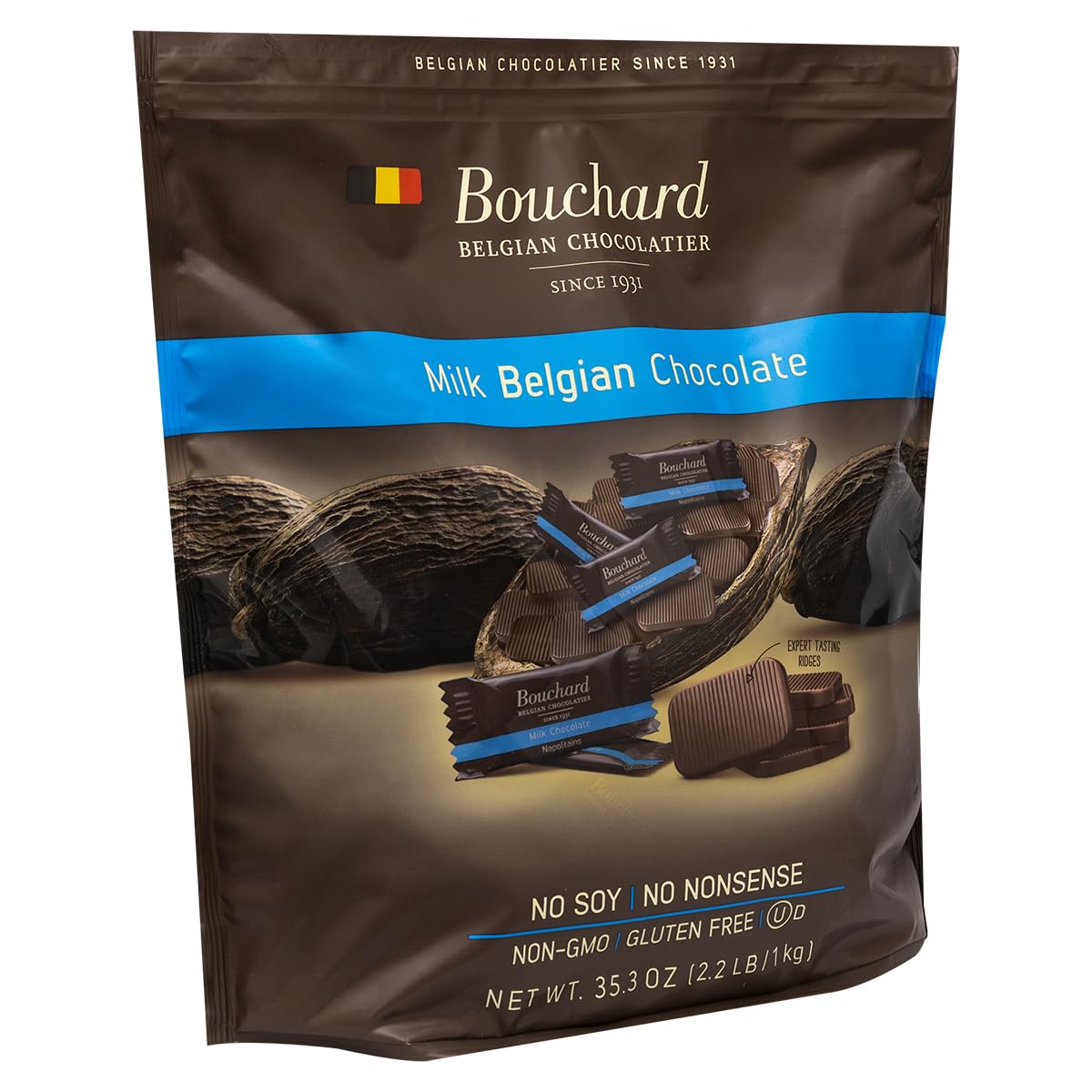 Belgian Milk Chocolate Napolitains 35.3 Oz (2.2 Lb/1Kg)